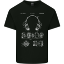 Headphones Patent Blueprint Music DJ Dance Kids T-Shirt Childrens Black