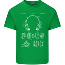 Headphones Patent Blueprint Music DJ Dance Kids T-Shirt Childrens Irish Green
