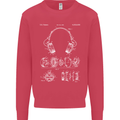 Headphones Patent Blueprint Music DJ Dance Mens Sweatshirt Jumper Heliconia