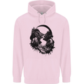Headphones & Nature Music Trekking Hiking Childrens Kids Hoodie Light Pink