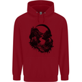 Headphones & Nature Music Trekking Hiking Childrens Kids Hoodie Red
