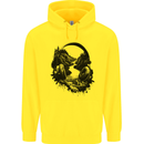 Headphones & Nature Music Trekking Hiking Childrens Kids Hoodie Yellow
