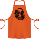 Headphones & Nature Music Trekking Hiking Cotton Apron 100% Organic Orange