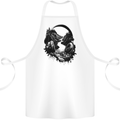 Headphones & Nature Music Trekking Hiking Cotton Apron 100% Organic White