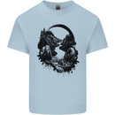 Headphones & Nature Music Trekking Hiking Kids T-Shirt Childrens Light Blue