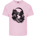 Headphones & Nature Music Trekking Hiking Kids T-Shirt Childrens Light Pink