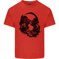 Headphones & Nature Music Trekking Hiking Kids T-Shirt Childrens Red