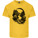 Headphones & Nature Music Trekking Hiking Kids T-Shirt Childrens Yellow