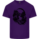 Headphones & Nature Music Trekking Hiking Mens Cotton T-Shirt Tee Top Purple