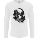 Headphones & Nature Music Trekking Hiking Mens Long Sleeve T-Shirt White