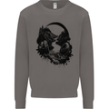 Headphones & Nature Music Trekking Hiking Mens Sweatshirt Jumper Charcoal