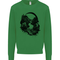 Headphones & Nature Music Trekking Hiking Mens Sweatshirt Jumper Irish Green