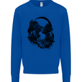 Headphones & Nature Music Trekking Hiking Mens Sweatshirt Jumper Royal Blue