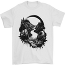 Headphones & Nature Music Trekking Hiking Mens T-Shirt 100% Cotton White