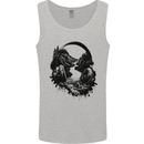 Headphones & Nature Music Trekking Hiking Mens Vest Tank Top Sports Grey