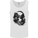Headphones & Nature Music Trekking Hiking Mens Vest Tank Top White