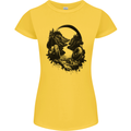 Headphones & Nature Music Trekking Hiking Womens Petite Cut T-Shirt Yellow