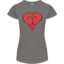 Heart Boxing Gloves Boxer MMA Muay Thai Womens Petite Cut T-Shirt