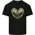 Heaven Angel Skeleton In a Heart Skull Kids T-Shirt Childrens Black