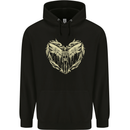 Heaven Angel Skeleton In a Heart Skull Mens 80% Cotton Hoodie Black