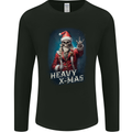 Heavy Christmas Rock n Roll Xmas Skull Metal Mens Long Sleeve T-Shirt Black
