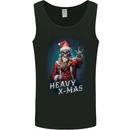 Heavy Christmas Rock n Roll Xmas Skull Metal Mens Vest Tank Top Black