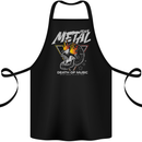 Heavy Metal Death of Music Skull Cotton Apron 100% Organic Black