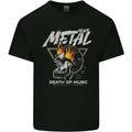 Heavy Metal Death of Music Skull Mens Cotton T-Shirt Tee Top Black