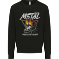 Heavy Metal Death of Music Skull Mens Sweatshirt Jumper Black