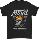 Heavy Metal Death of Music Skull Mens T-Shirt 100% Cotton Black