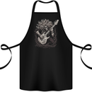 Heavy Metal Rock Skull Guitar Music 2 Cotton Apron 100% Organic Black