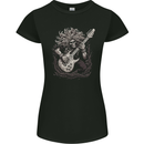 Heavy Metal Rock Skull Guitar Music 2 Womens Petite Cut T-Shirt Black