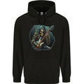 Heavy Metal Rock Skull Guitar Music Mens 80% Cotton Hoodie Black