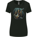 Heavy Metal Rock Skull Guitar Music Womens Wider Cut T-Shirt Black