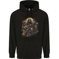 Heavy Metal Skull Rock Band Biker Music Grim Reaper Childrens Kids Hoodie Black