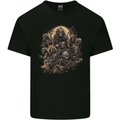 Heavy Metal Skull Rock Band Biker Music Grim Reaper Kids T-Shirt Childrens Black