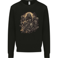 Heavy Metal Skull Rock Band Biker Music Grim Reaper Mens Sweatshirt Jumper Black