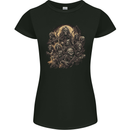 Heavy Metal Skull Rock Band Biker Music Grim Reaper Womens Petite Cut T-Shirt Black