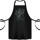 Heavy Metal Throne Skull Rock Music Guitar Cotton Apron 100% Organic Black