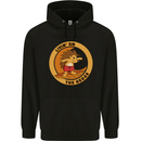 Hedgehog Living on the Hedge Funny Surfing Mens 80% Cotton Hoodie Black