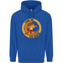 Hedgehog Living on the Hedge Funny Surfing Mens 80% Cotton Hoodie Royal Blue