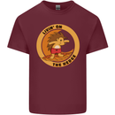 Hedgehog Living on the Hedge Funny Surfing Mens Cotton T-Shirt Tee Top Maroon