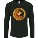 Hedgehog Living on the Hedge Funny Surfing Mens Long Sleeve T-Shirt Black