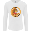 Hedgehog Living on the Hedge Funny Surfing Mens Long Sleeve T-Shirt White