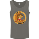 Hedgehog Living on the Hedge Funny Surfing Mens Vest Tank Top Charcoal