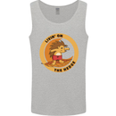 Hedgehog Living on the Hedge Funny Surfing Mens Vest Tank Top Sports Grey