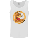 Hedgehog Living on the Hedge Funny Surfing Mens Vest Tank Top White