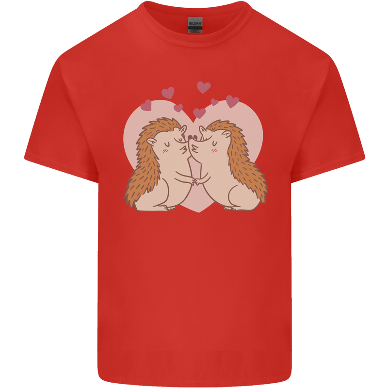 Hedgehog Love Valentines Day Kids T-Shirt Childrens Red