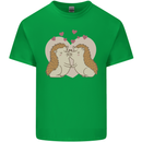 Hedgehog Love Valentines Day Mens Cotton T-Shirt Tee Top Irish Green