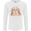 Hedgehog Love Valentines Day Mens Long Sleeve T-Shirt White